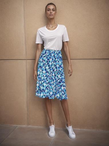 Wholesaler Joy's - Printed skater skirt
