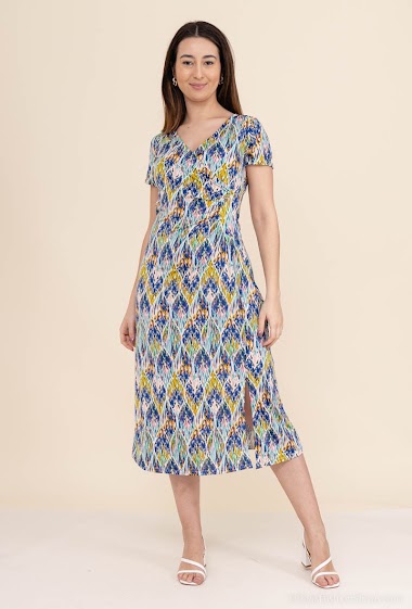 Wholesaler Joy's - Printed midi dress