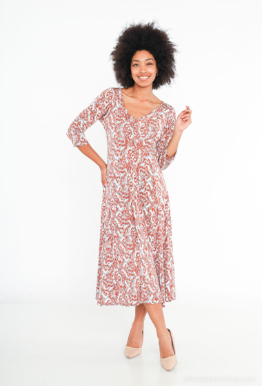 Wholesaler Joy's - Printed midi dress