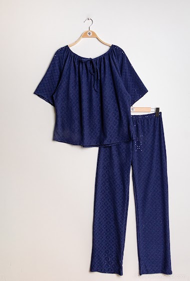 Wholesaler Joy's - Perforated tunic and pants