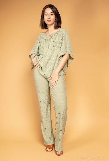 Wholesaler Joy's - Perforated tunic and pants