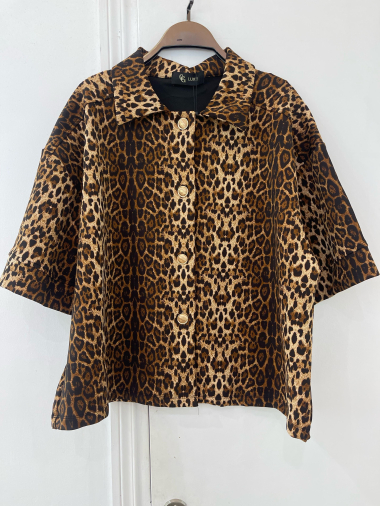 Mayorista GG LUXE - Camisa con estampado de leopardo