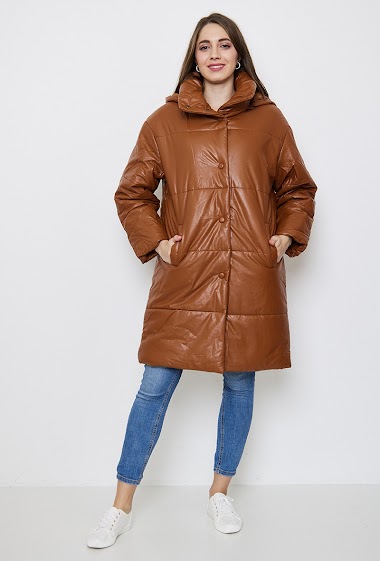 Wholesaler GG LUXE - Hooded mid long jacket