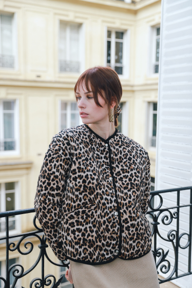 Grossiste GG LUXE - Jacket à imprimé leopard