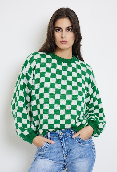 Wholesaler GG LUXE - Checked sweater