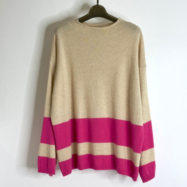 Wholesaler GG LUXE - Striped cashmere sweater