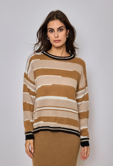 Wholesaler GG LUXE - Striped knit sweater