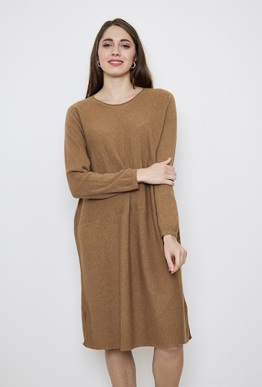 Wholesaler GG LUXE - Mid long dress with sleeves