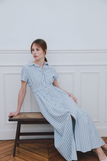 Wholesaler GG LUXE - Striped midi dress