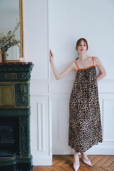 Wholesaler GG LUXE - Leopard midi dress
