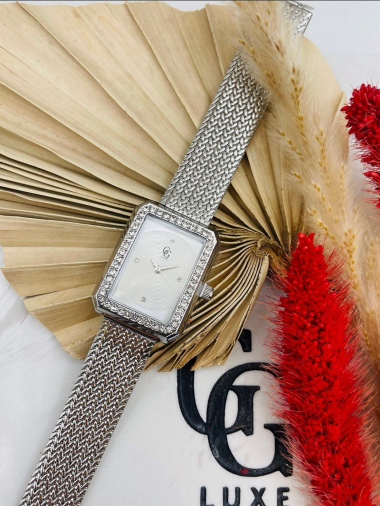 Mayorista GG Luxe Watches - Reloj Pulsera Milanesa Mujer GGLuxe 2244 Plata