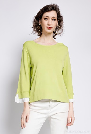 Großhändler GG LUXE - Sweater with pleated ruffles