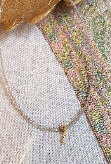 Wholesaler Ginandger - Necklace Labradorite, Moonstone - Tamanna