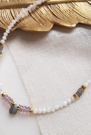 Großhändler Ginandger - Moonstone necklace, Labradorite - Chanadra