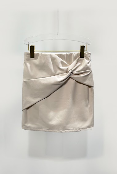 Grossiste Giorgia - Jupe forme portefeuille en synthétique imitation cuir