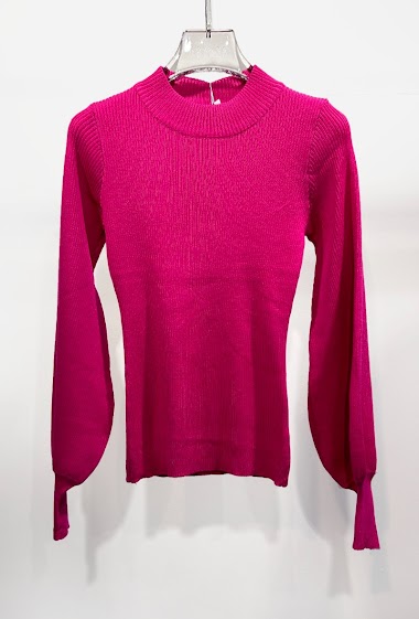 Wholesaler Giorgia - Knitted jumper with puffed sleeves
