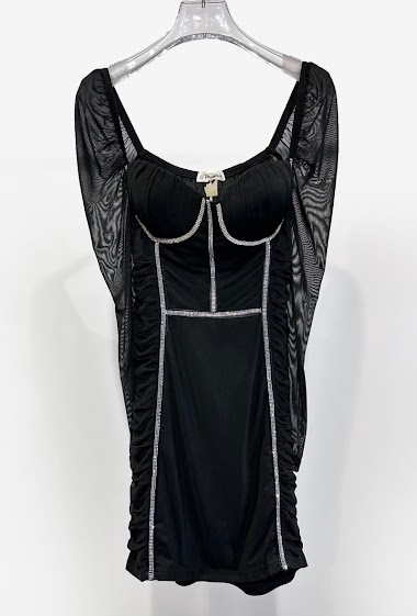 Grossiste Giorgia - Robe corset effet plissé