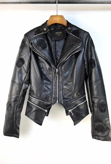 Großhändler Giorgia - leather jacket with pattern