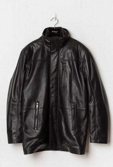 High-quality real leather coat