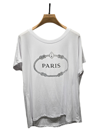 Wholesaler Giovanni Paris - T SHIRT PARIS STRASS