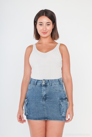 Wholesaler Girl Vivi - Cargo cotton skirt