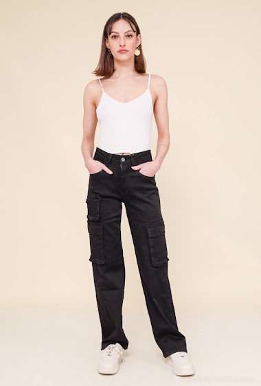 Großhändler Girl Vivi - Gerade geschnittene Cargo-Jeans