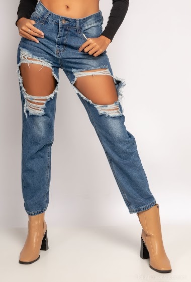 Wholesaler Girl Vivi - Ripped mom jeans