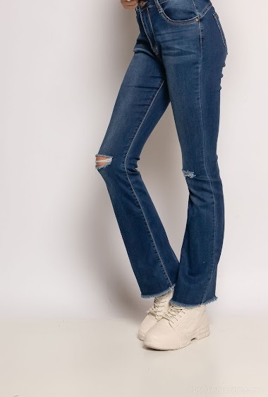 Wholesaler Girl Vivi - Ripped flared jeans