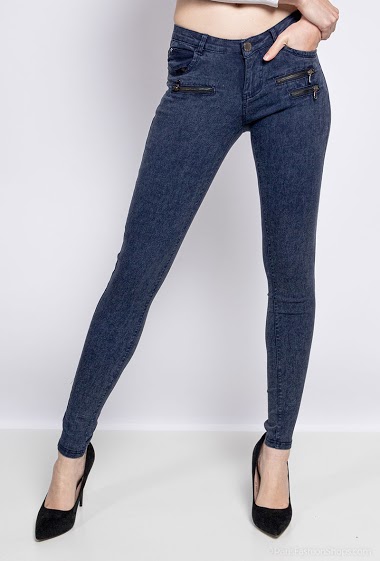 Wholesaler Girl Vivi - Skinny jeans with zips