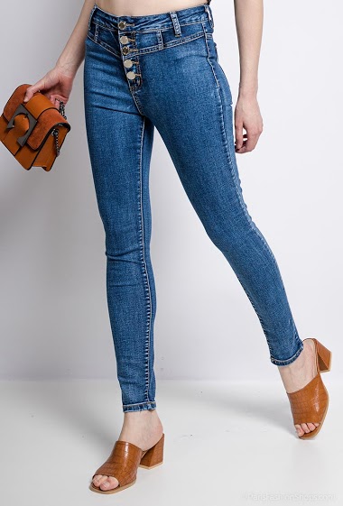 Wholesaler Girl Vivi - Skinny buttoned jeans