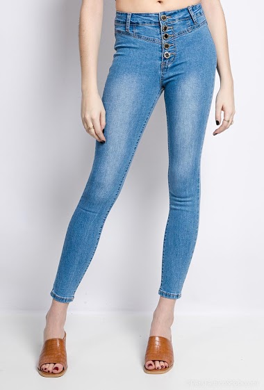 Großhändler Girl Vivi - Skinny buttoned jeans