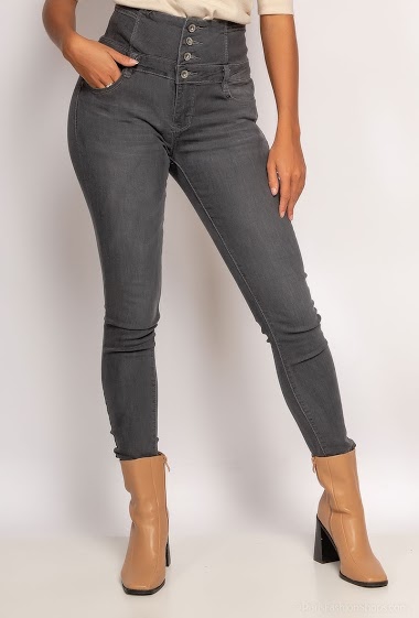 Großhändler Girl Vivi - Slim-Fit-Jeans mit hohem Bund
