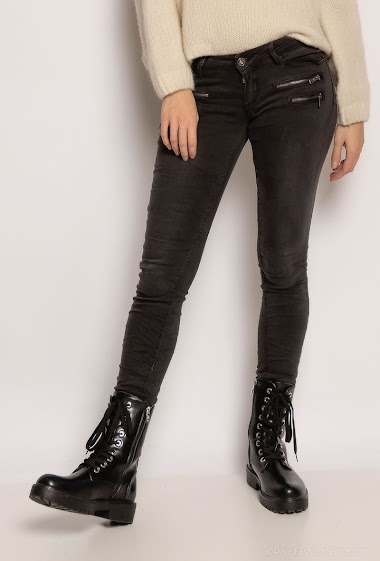 Großhändler Girl Vivi - Skinny jeans with zippers