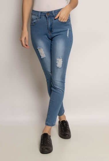 Großhändler Girl Vivi - Zerrissene Slim-Jeans