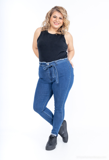 Wholesaler Girl Vivi - Slim jeans with belt