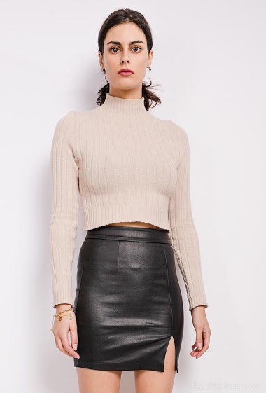 Großhändler Girl Vivi - Fake leather skirt