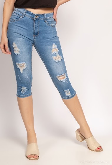 Wholesaler Girl Vivi - Ripped crop jeans