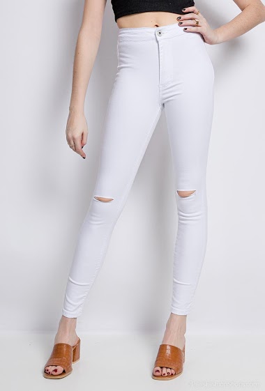 Wholesaler Girl Vivi - Skinny pants with ripped knees