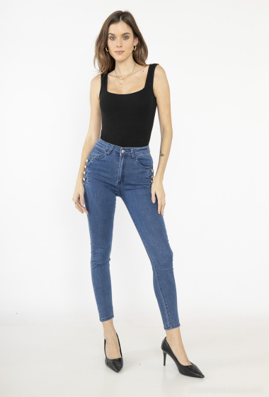 Wholesaler Girl Vivi - Buttoned skinny pants