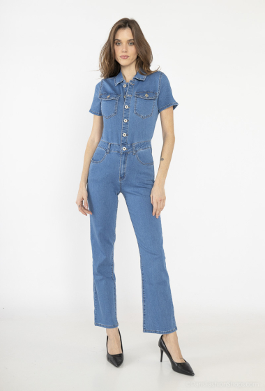 Wholesaler Girl Vivi - Sleeveless jean jumpsuit