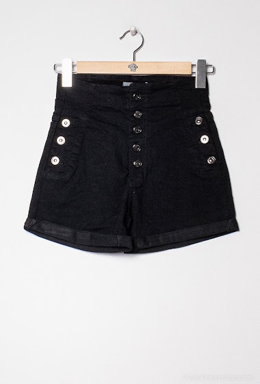 Grossiste Girl Vivi - Short en jean boutonné