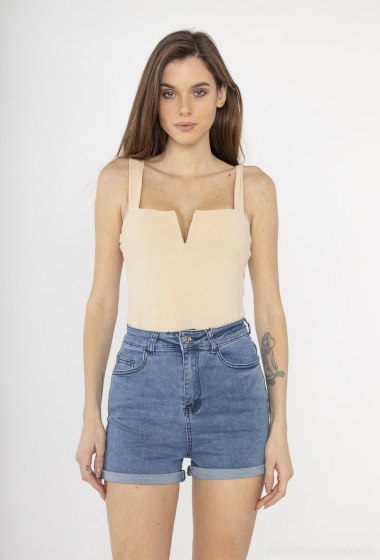 Wholesaler Girl Vivi - Denim shorts with raw edges