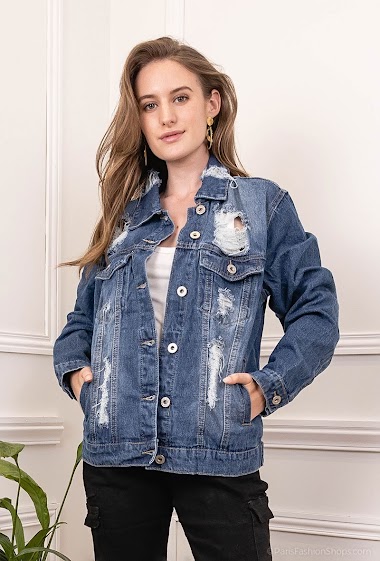 Wholesaler Girl Vivi - Ripped denim jacket