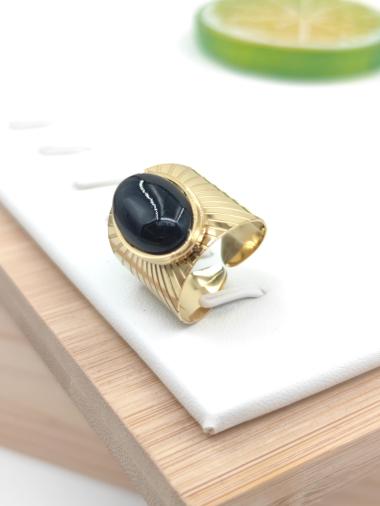 Wholesaler Glam Chic - Natural stone stainless steel ring