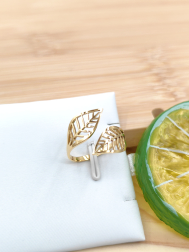 Wholesaler Glam Chic - Stainless steel leaf ring