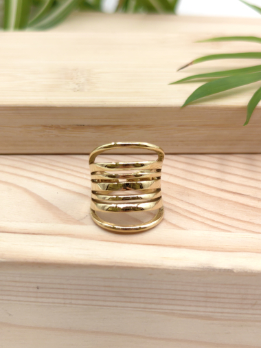 Wholesaler Glam Chic - Adjustable stainless steel ring