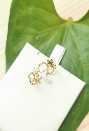Wholesaler Glam Chic - Stainless steel adjustable ring