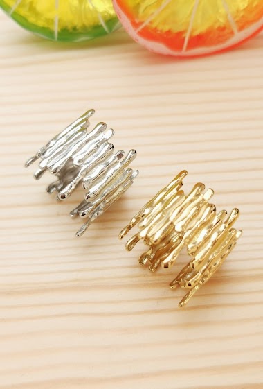 Wholesaler Glam Chic - Adjustable ring in stainless steel