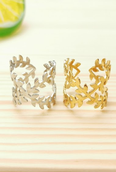 Wholesaler Glam Chic - Adjustable ring in stainless steel