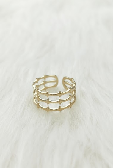 Großhändler Glam Chic - Stainless steel adjustable ring